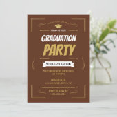 Invitation Partie Brown de graduation (Debout devant)