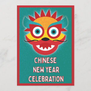 Invitation Partie chinoise de nouvelle année de dragon