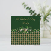 Invitation Partie chique du jour de St Patrick de vert et (Debout devant)