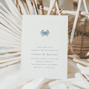 Invitation Partie classique d'engagement de crabe nautique