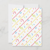 Invitation Partie colorée d'anniversaire de enfant (Dos)