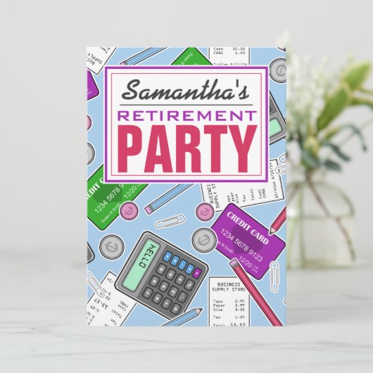 Invitation Partie comptable à la retraite (Debout devant)