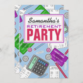 Invitation Partie comptable à la retraite (Devant / Derrière)