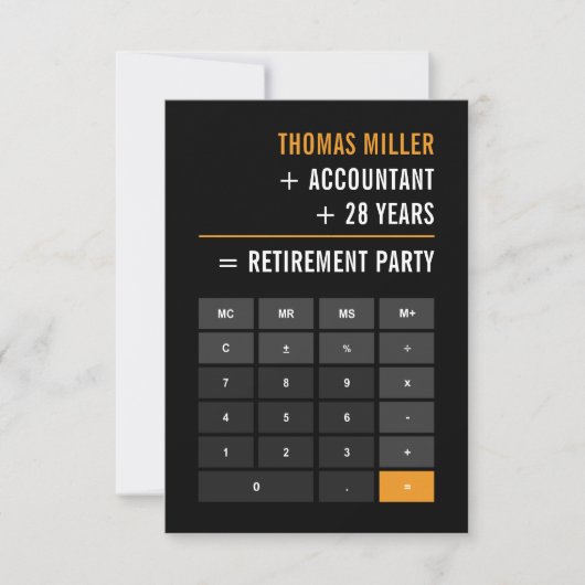 Invitation Partie comptable de retraite (Devant)