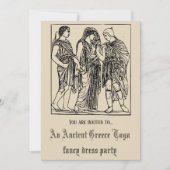 Invitation Partie costumée antique de Grèce de toge (Devant)