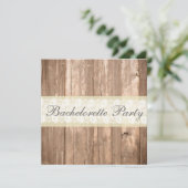 Invitation Partie crème rustique chic minable de Bachelorette (Debout devant)