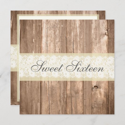 Invitation Partie crème rustique chic minable de sweet (Devant / Derrière)