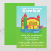 Invitation Partie d'anniversaire de enfant - carnaval heureux (Devant / Derrière)