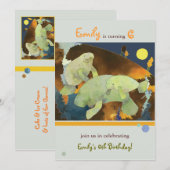 Invitation Partie d'anniversaire de enfant de famille de (Devant / Derrière)