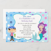 Invitation Partie d'anniversaire de enfant d'invitation de (Devant / Derrière)