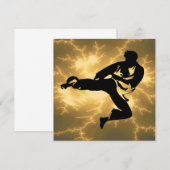 Invitation Partie d'anniversaire de karaté (Devant / Derrière)