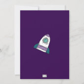 Invitation Partie d'anniversaire de l'espace extra-atmosphéri (Dos)