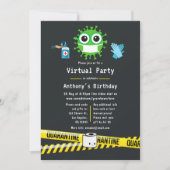 Invitation Partie d'anniversaire virtuelle de quarantaine (Devant)
