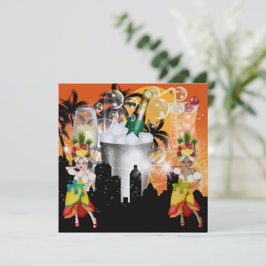 Invitation Partie dans les lumières lumineuses de style - SRF (Debout devant)