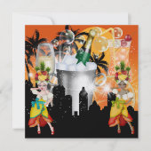 Invitation Partie dans les lumières lumineuses de style - SRF (Devant)