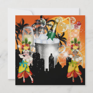 Invitation Partie dans les lumières lumineuses de style - SRF