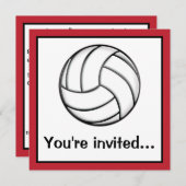 Invitation Partie d'Après-Jeu de volleyball (Devant / Derrière)