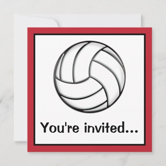 Invitation Partie d'Après-Jeu de volleyball (Devant)