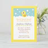 Invitation Partie de baby shower mignonne mignonne de Bath de (Debout devant)