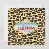 Invitation Partie de Bachelorette de fourrure de léopard de (Dos)