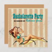 Invitation partie de bachelorette de maillot de bain de (Devant / Derrière)