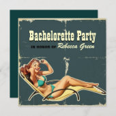 Invitation partie de bachelorette de maillot de bain de (Devant / Derrière)