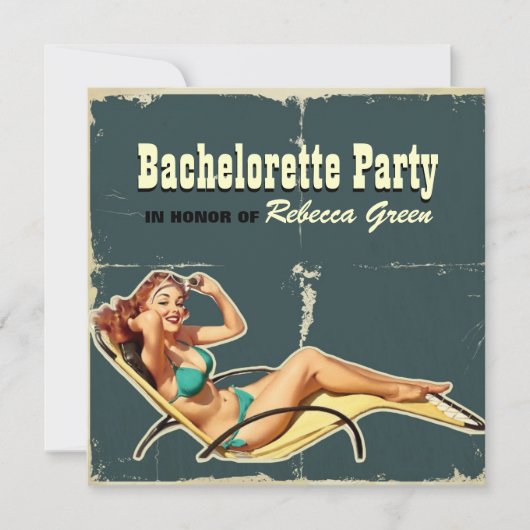 Invitation partie de bachelorette de maillot de bain de (Devant)
