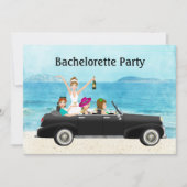 Invitation Partie de Bachelorette de mariage de plage de (Devant)