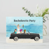 Invitation Partie de Bachelorette de mariage de plage de (Debout devant)