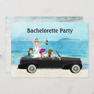Invitation Partie de Bachelorette de mariage de plage de