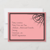 Invitation Partie de Bachelorette de silhouette de robe de (Dos)