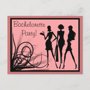 Invitation Partie de Bachelorette de silhouette de robe de