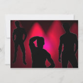 Invitation Partie de Bachelorette/invitations masculins de (Dos)