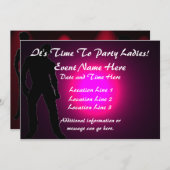 Invitation Partie de Bachelorette/invitations masculins de (Devant / Derrière)