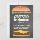 Invitation Partie de barbecue de tableau de dimanche Funday (Devant)