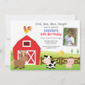 Invitation Partie de basse-cour de pays d'invitation (Devant)