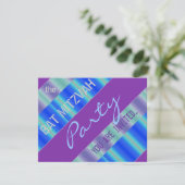 Invitation Partie de bat mitzvah de rubans bleus (Debout devant)