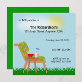 Invitation Partie de BBQ d'heure d'été de chaise de jardin (Devant / Derrière)