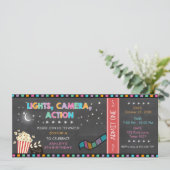 Invitation Partie de billet de film d'invitation (Debout devant)