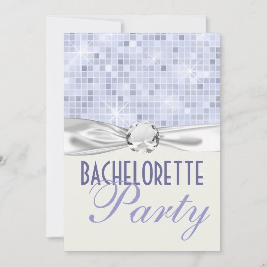 Invitation partie de bling glam et glitz bachelorette (Devant)