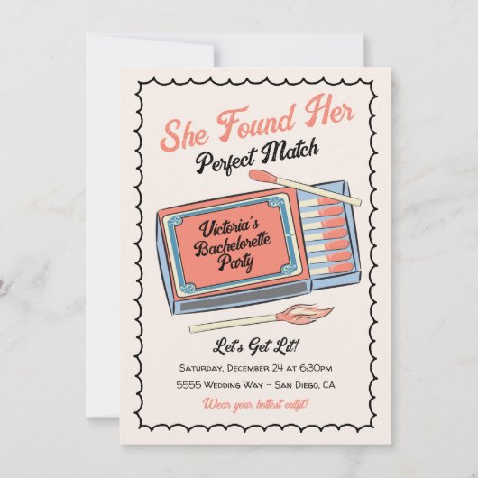 Invitation Partie de boîte de correspondance parfaite à main (Devant)