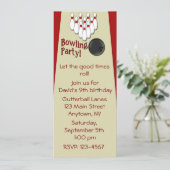 Invitation Partie de bowling d'invitation (Debout devant)