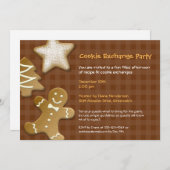 Invitation Partie de brun d'échange d'échange de biscuit de (Devant / Derrière)