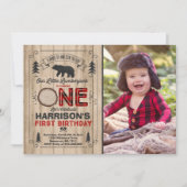 Invitation Partie de bûcheron d'invitation d'anniversaire de (Devant)