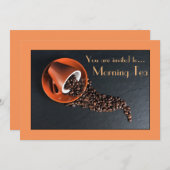 Invitation Partie de café de date de café de thé de matin (Devant / Derrière)