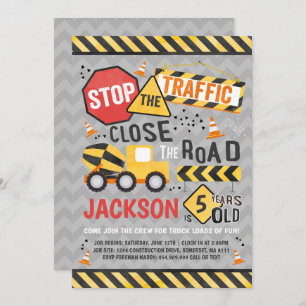 Invitation Partie de camion à benne basculante d'invitation