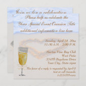 Invitation Partie de célébration de brunch de Champagne (Devant / Derrière)