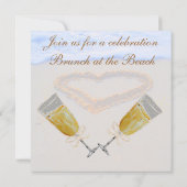 Invitation Partie de célébration de brunch de Champagne (Dos)