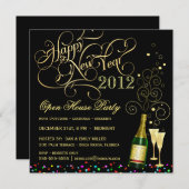 Invitation Partie de Chambre ouverte de réveillon de la Saint (Devant / Derrière)