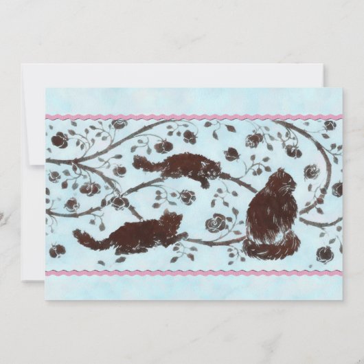 Invitation Partie de chat (Dos)